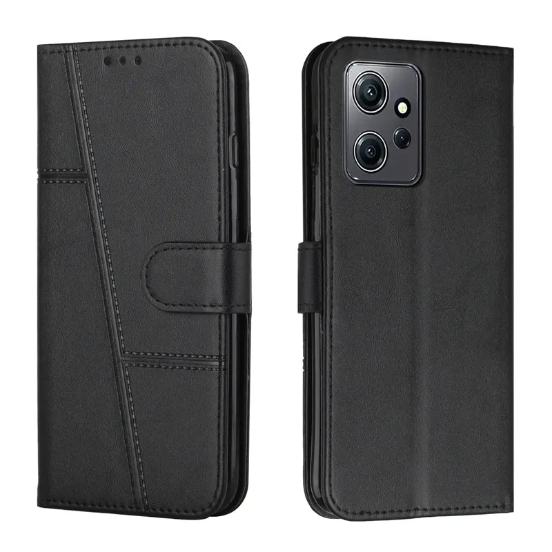 Wallet Flip Cowhide Pattern Anti Drop Leather Cover For Xiaomi Redmi 12 12C 10 10A 9T Note 12 12S 12 Pro Plus 11S 10 Pro 9 Pro