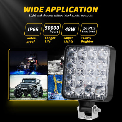 Work Light LED Running Lights Bar Offroad 4X4 Spotlight 12V 24V For Jeep Truck Car Motorcycle Tractor SUV ATV LED Headlights