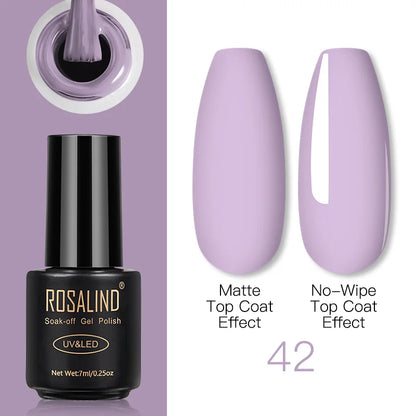 ROSALIND Gel Nail Polish Lamp All For Nails Art Manicure With Matt Base Top Coat Semi Permanant Gellak Nail Gel Polish Varnishes 42