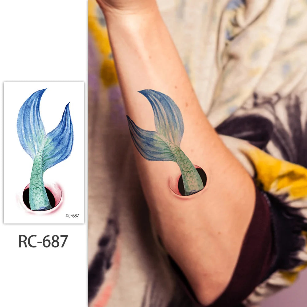 Halloween Waterproof Temporary Tattoos Paper For Men Women Boy Scar Wound Realistic Blood Injury Fash Tattoo Sticker RC-687