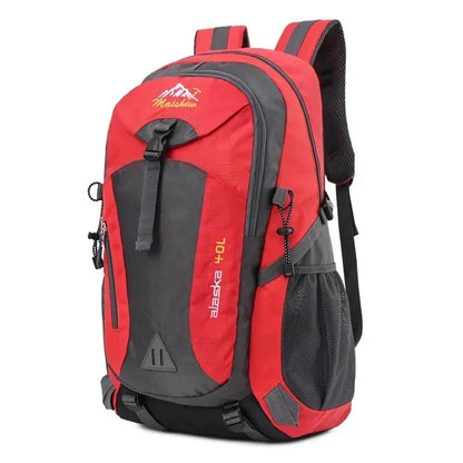 Quality Nylon Waterproof Travel Backpacks Men Climbing Travel Bags Hiking Backpack Outdoor Sport School Bag Men Backpack Women Red