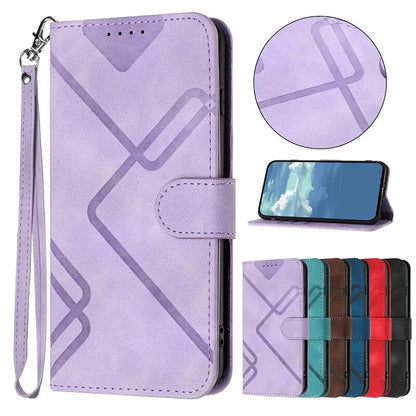 Wallet With Bracelet Magnetic Flip Leather Case For Xiaomi 13 Pro 12T 11T Pro 10T Redmi 12 10C Note 12 12 Pro 12S 11S 11 Pro 10S Purple