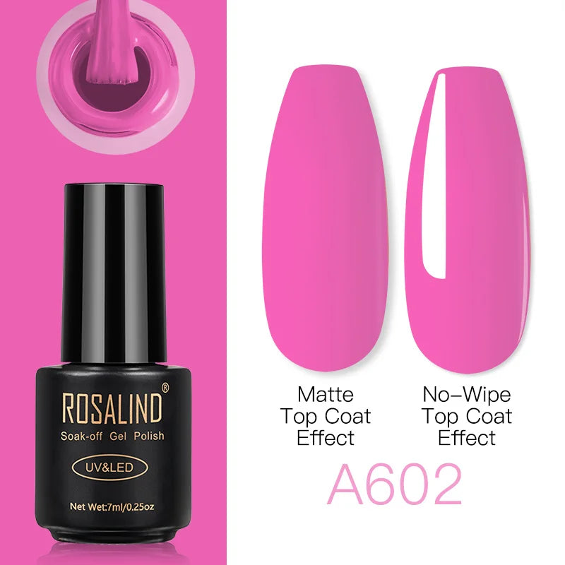 ROSALIND Gel Nail Polish Lamp All For Nails Art Manicure With Matt Base Top Coat Semi Permanant Gellak Nail Gel Polish Varnishes A602