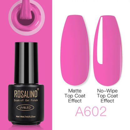 ROSALIND Gel Nail Polish Lamp All For Nails Art Manicure With Matt Base Top Coat Semi Permanant Gellak Nail Gel Polish Varnishes A602