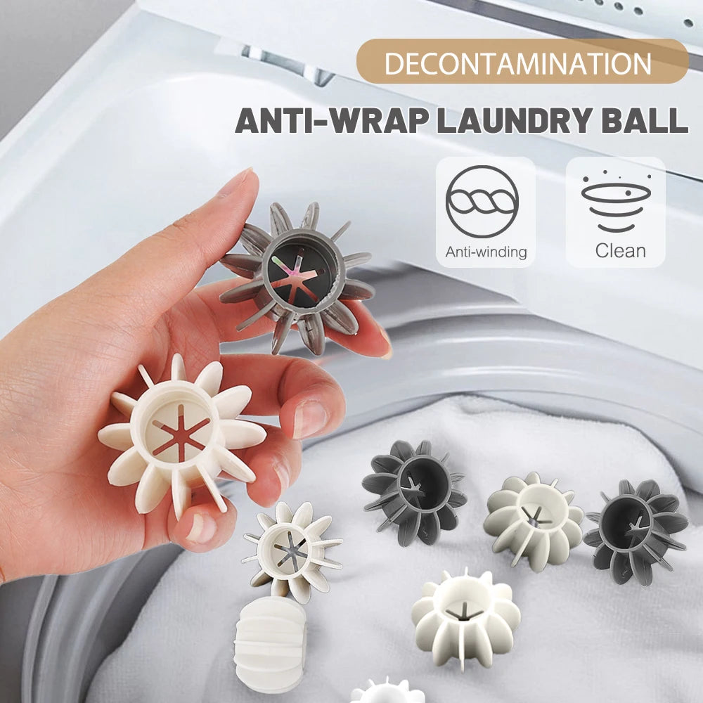 Magic Laundry Balls Reusable Silicone Anti-tangle Laundry Ball Clothes Hair Remover Catcher Tool Washing Machine Cleaning Filter