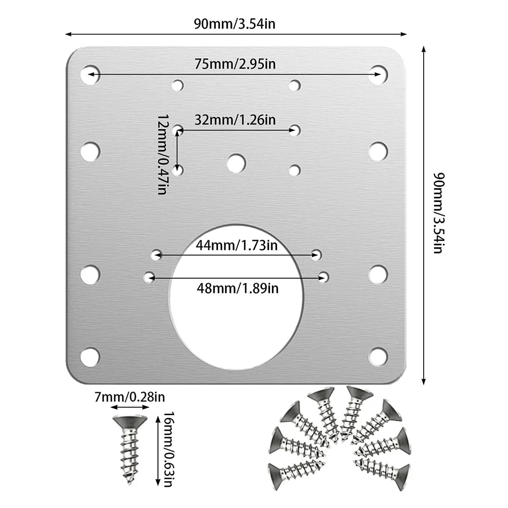 2/4/10Pcs Hinge Repair Plate Cabinet Hinge Repair Stainless Steel Hinge Furniture Hardware Door Mounting Fixing Plate With Screw