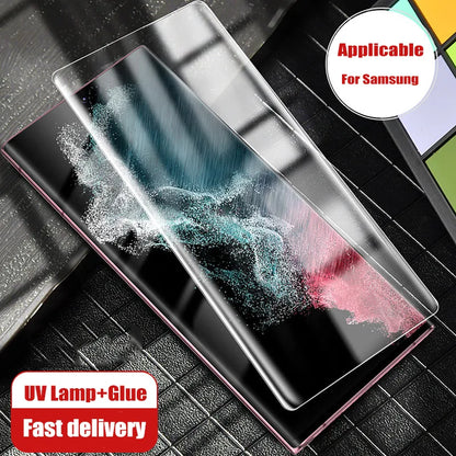 UV Glue Tempered Glass For Huawei Magic 5 P30 Pro Mate 20 50 40 P50 Pro P40 lite Protective Film Nova 7 8 9 10 Screen Protector