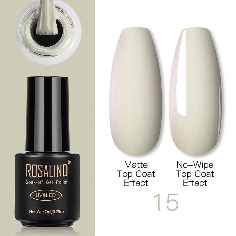 ROSALIND Gel Nail Polish Lamp All For Nails Art Manicure With Matt Base Top Coat Semi Permanant Gellak Nail Gel Polish Varnishes 15