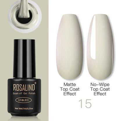 ROSALIND Gel Nail Polish Lamp All For Nails Art Manicure With Matt Base Top Coat Semi Permanant Gellak Nail Gel Polish Varnishes 15