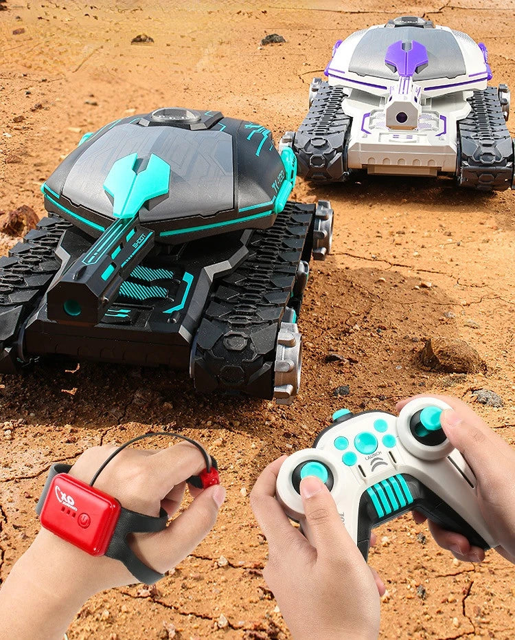 Child Water Bomb Tank Rc Car Kid Toy Gesture Induction 4Wd Radio Control Stunt Car Vehicle Drift Rc Toys with Light and Music