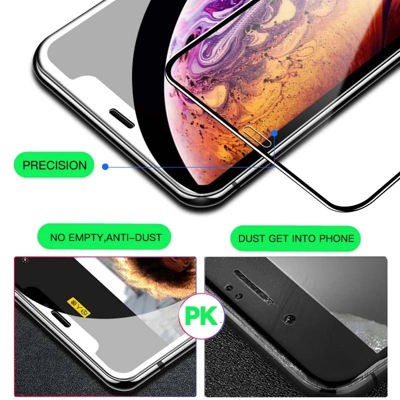 20D Full Cover Tempered Glass For iPhone 14 11 12 13 mini Pro XR X S Max Screen Protector For iPhone 7 8 Plus SE Protective Film