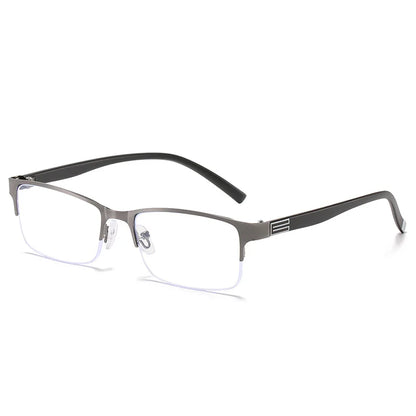 Business Style Bifocal Reading Glasses Women Men Progressive Vision Adjustment Eyeglasses Converted Light Multifocal +1.0 TO+4.0 Biofocal Gun