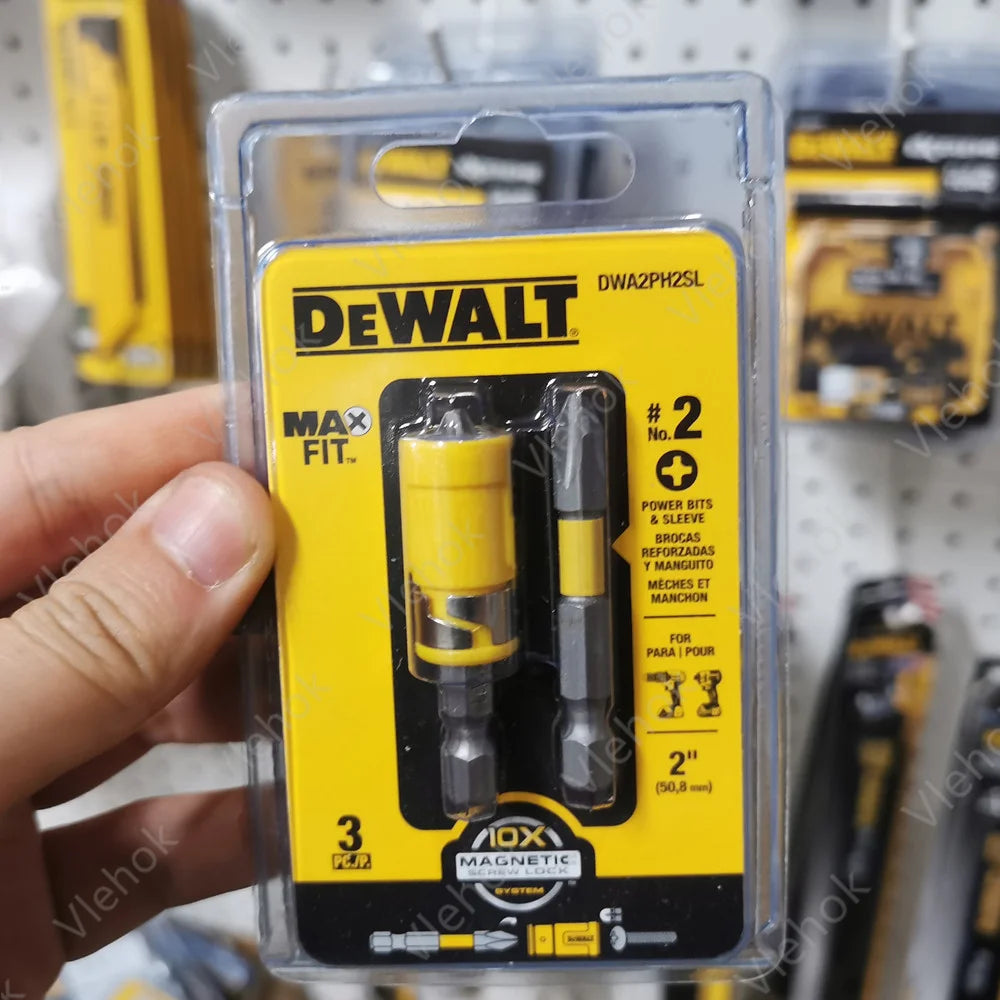 DEWALT DWA2PH2SL MAXFIT Screwdriver Bits 2'' PH2 Impact Driver Phillips Bit Set Pivoting Magnetic Sucker Dewalt Tool Accessories Default Title