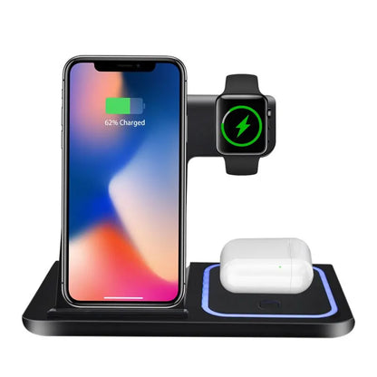 3 In 1 Wireless Charger Foldable Charging Station Mobile Phone Holder for iPhone 14 13 12 11 XS Max XR X 8 Apple Watch Airpods