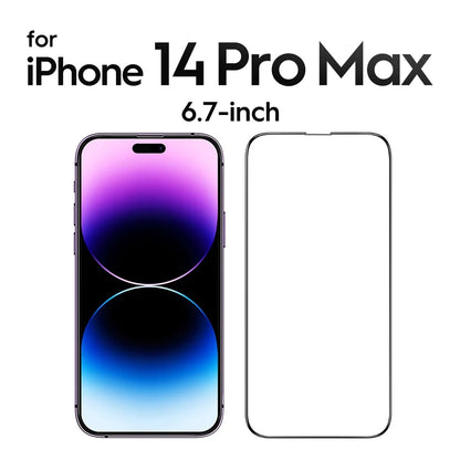 iPhone 15 14 Full Cover Tempered Glass for iPhone 15 Pro Max 14 Pro 13 12 mini 11 XR HD Screen Protector iPhone 14 Pro Max