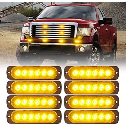 Universal Emergency Strobe Led Light 12/24V Memory Function Led Warning Side Marker Blinking Amber Light Bar Police Flash Light