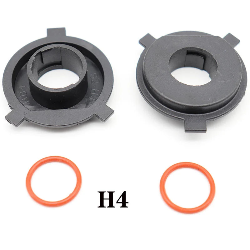 2Pcs Black Car LED Headlight Bulb Adapter Holder Base Sockets Retainer for H1 H3 H4 H7 H11 H13 9004 9005 9006 9007