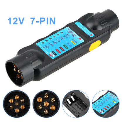 12V Trailer Tester 7 13 Pin Adapter Diagnostic Tools Wiring Check Light Test Plug Socket Car Truck Caravan Accessories Universal