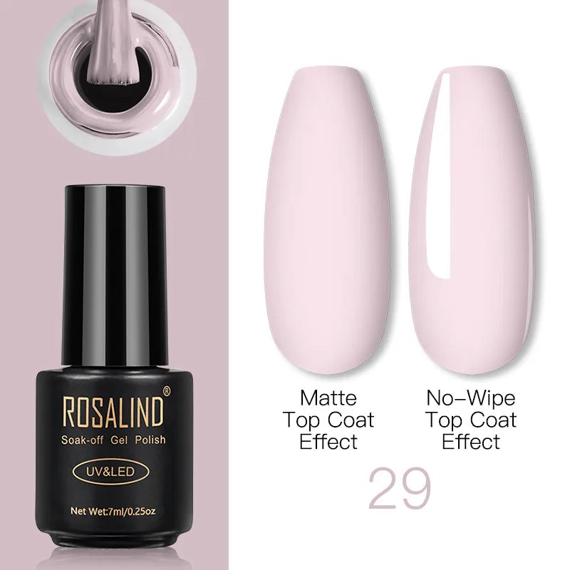 ROSALIND Gel Nail Polish Lamp All For Nails Art Manicure With Matt Base Top Coat Semi Permanant Gellak Nail Gel Polish Varnishes 29