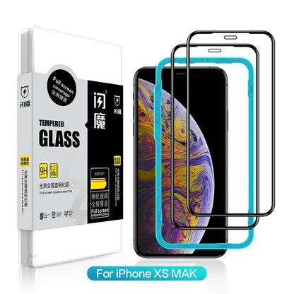 Screen Protector For iPhone 11 13 Pro Max 9H Tempered Glass Film for 12/12 mini/12 Pro Max XR Xs Max Clear Full Cover 2pcs iPhone XS Max