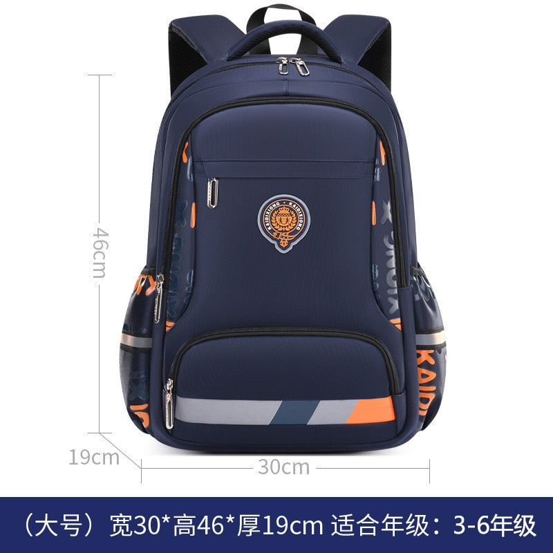 Kids backpack Primary children School Bags For Boys large orthopedic Backpack Waterproof Schoolbag big Book Bag mochila infantil large blue