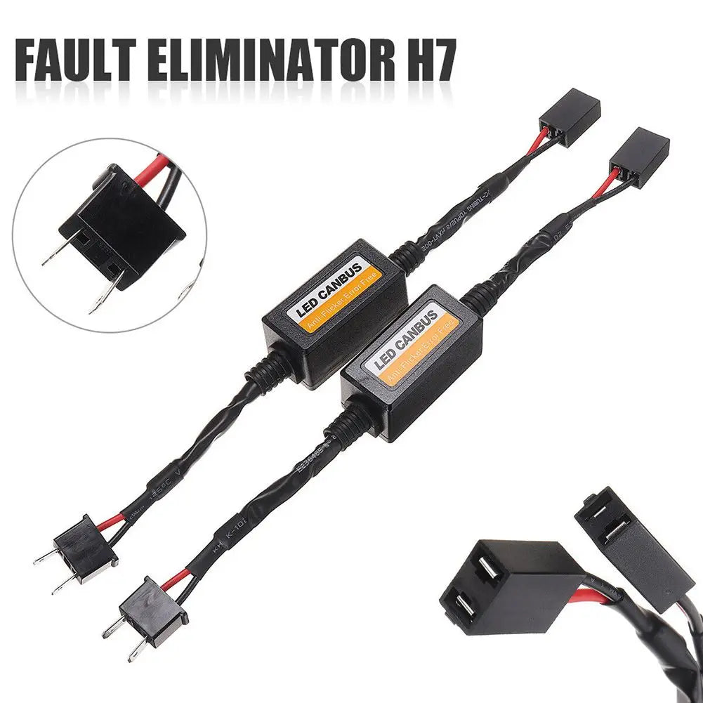 High Quality New Style Practical To Use Brand New Car Spare Parts Decoders Car H7 2pcs/set Black DC 9V-16V LED Canbus Fog Light