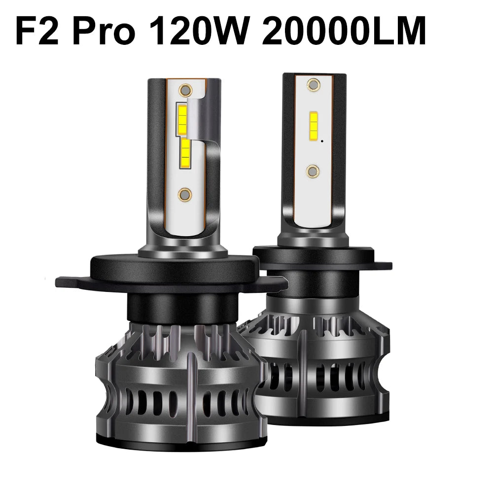 YHKOMS 80W 14000LM Car Haedlight H4 H7 H1 LED H8 H9 H11 4300K 5000K 6500K 8000K 25000K Auto fog Light 80W 16000LM 12V LED Bulb F2 Pro