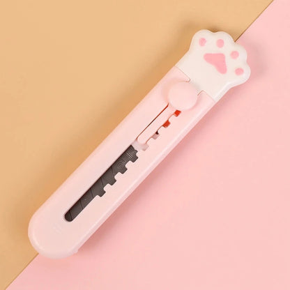 1Pc Art Cutter Kawaii Cat Claw Utility Knife Student Art Supplies DIY Tools Girl Gifts Creative Stationery School Supplies 1pcs pink