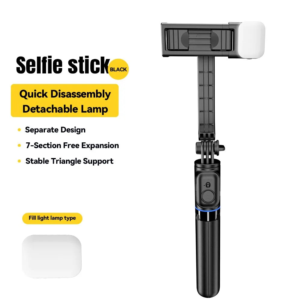 Essager Selfie StickDegree Photo Holder Lengthened Tripod Live Broadcast Support All Mobile Phones Bluetooth Remote Control TikT no fill light