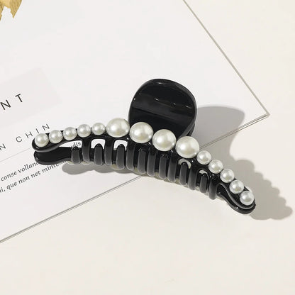 AWATYR 2021 New Hyperbole Big Pearls Acrylic Hair Claw Clips Big Size Makeup Hair Styling Barrettes for Women Hair Accessories B China