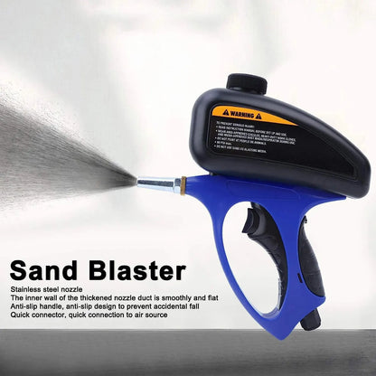 1Pcs Adjustable Sandblasting Gun 90psi Portable Sand Blaster Sand Blasting Machine Gravity Small Handheld Pneumatic Blasting Gun