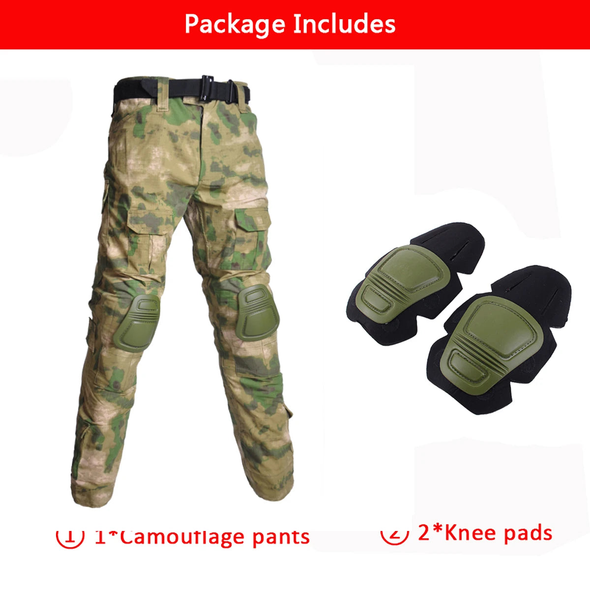 Multicam Camouflage Military Tactical Pants Army Wear-resistant Hiking Pant Paintball Combat Pant With Knee Pads Hunting Clothes