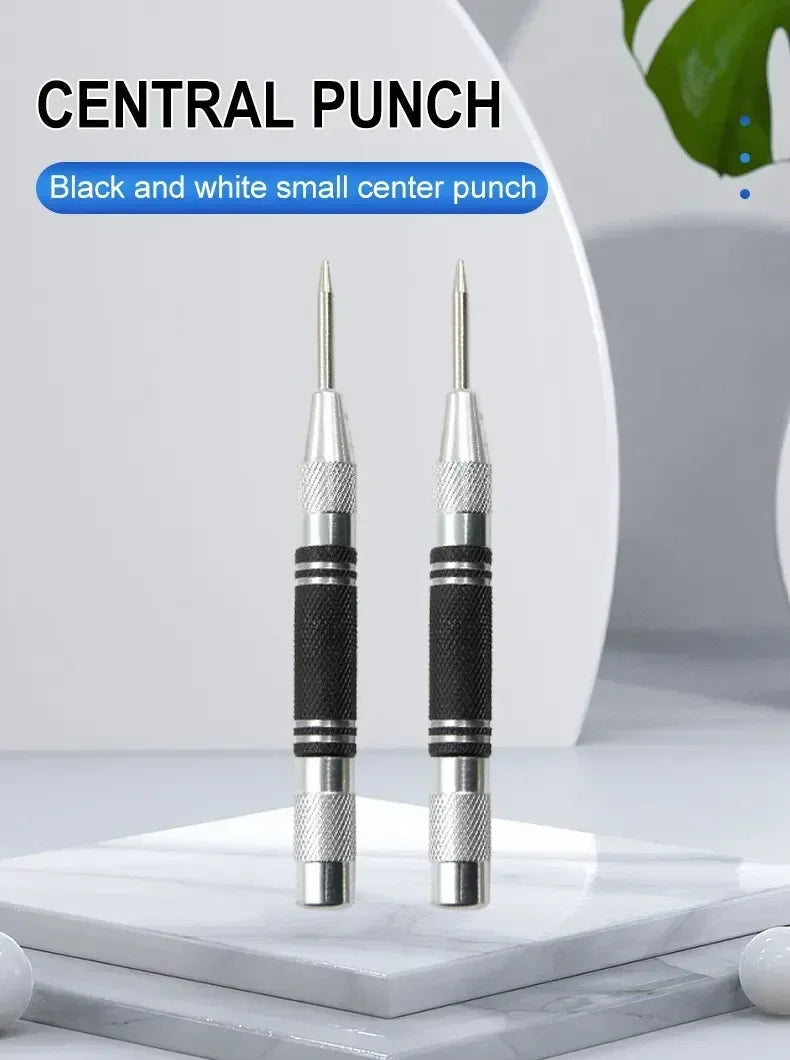 1pc Automatic center punch locator window breaker universal 28mm/155mm woodworking punch metal drill tool