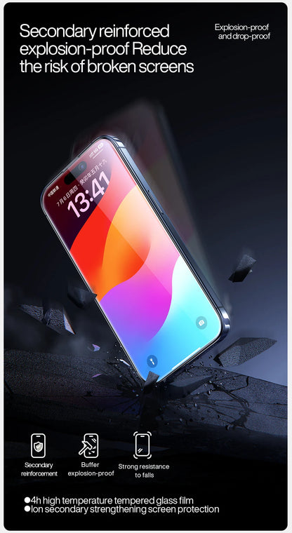 Privacy Dustproof Screen Protector for iPhone 15 Pro max 15 Plus Full Cover Tempered Glass Film for iPhone 15 Pro