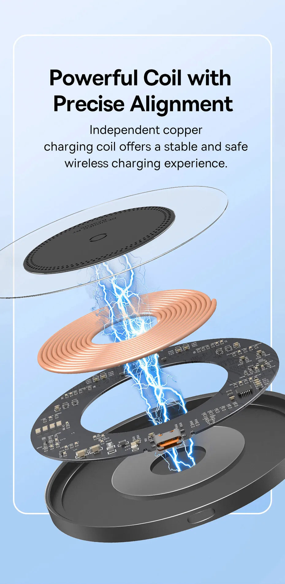 Baseus 15W Fast Wireless Charger For iPhone 15 14 For Airpods Visible Qi Wireless Quick Charging Pad For Samsung S22 Xiaomi LG