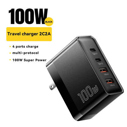 Essager 100W GaN USB Type C Caricabatterie PD QC Quick Charge 4.0 3.0 Type C Ricarica Rapida Per iPhone 14 13 12 Xiaomi Macbook US Black