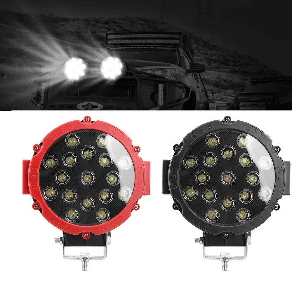 12V 51W Bright LED Light Off Road 4x4 Spotlight car Headlight Work Spot Lamp Automotive Car Accessories For Truck JEEP Hummer