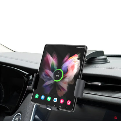 15W Car Wireless Charger Fast Charging Station Car Phone Holder For Samsung Galaxy Z Fold 4 3 2 iPhone 14 13 Pro Max Fold Screen