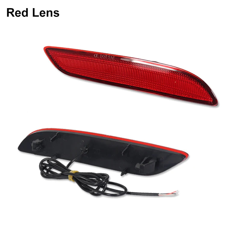 2pcs For 2017-2023 Chrysler & Pacifica Voyager Bumper Reflector Lights Function as Tail, Brake & Rear Fog Lamps Re Red Lens CHINA