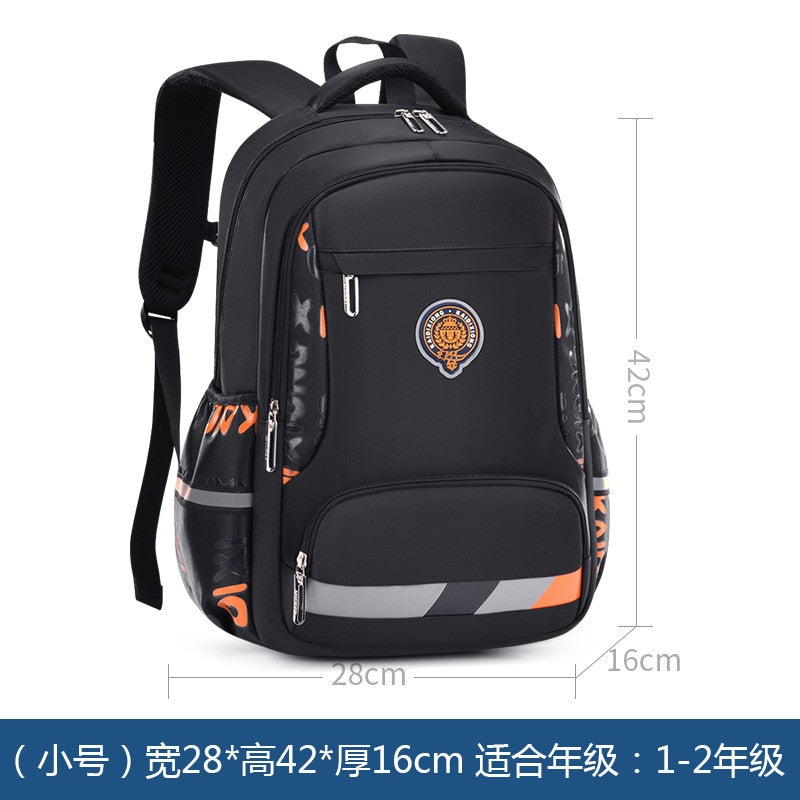 Kids backpack Primary children School Bags For Boys large orthopedic Backpack Waterproof Schoolbag big Book Bag mochila infantil small black