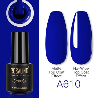 ROSALIND Gel Nail Polish Lamp All For Nails Art Manicure With Matt Base Top Coat Semi Permanant Gellak Nail Gel Polish Varnishes A610