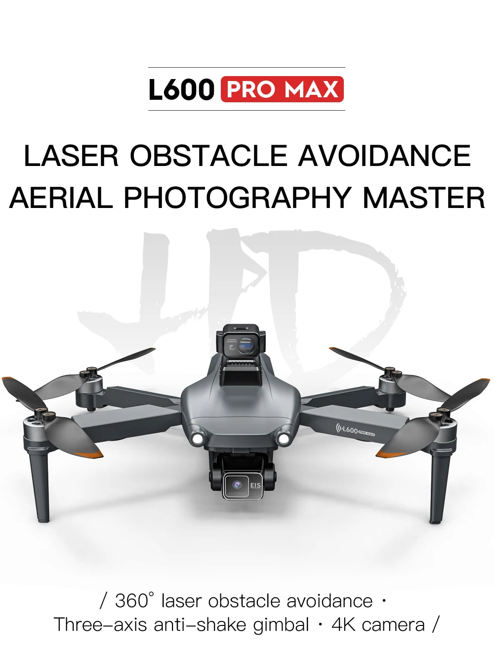 L600 PRO MAX Drone 4K Three-Axis PTZ HD Dual Camera Laser Obstacle Avoidance Brushless Motor GPS 5G WIFI RC FPV Quadcopter Toys