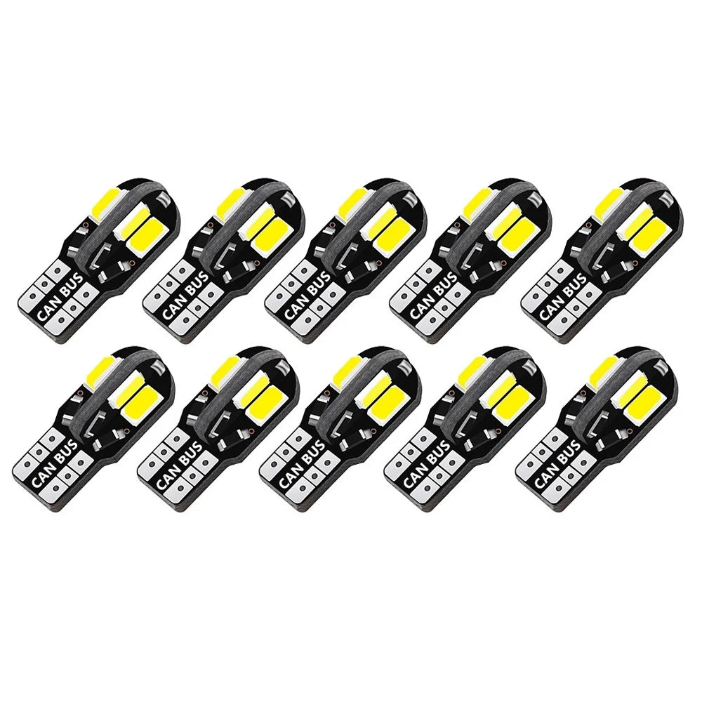 10/20PCS W5W T10 LED Bulbs Canbus 5730 8SMD 4014 26smd 12V 6000K 194 168 LED Car Map Dome Lights Parking Light Auto Signal Lamp 10PCS