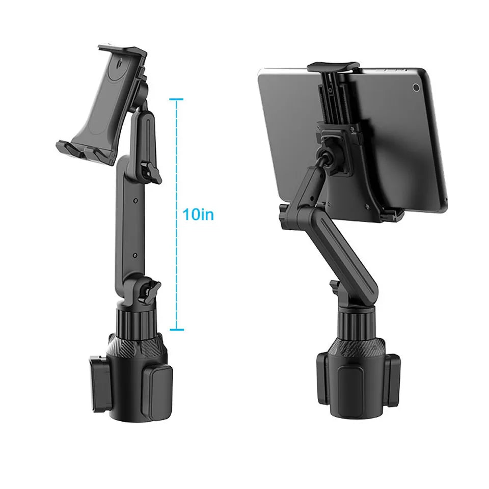 HKGK Tablet Cup Holder Mount 360 Adjustable Smartphone Holder Car 270 Tilt Bar Triangular Base Ram Mount Tablet Holder For SUVs