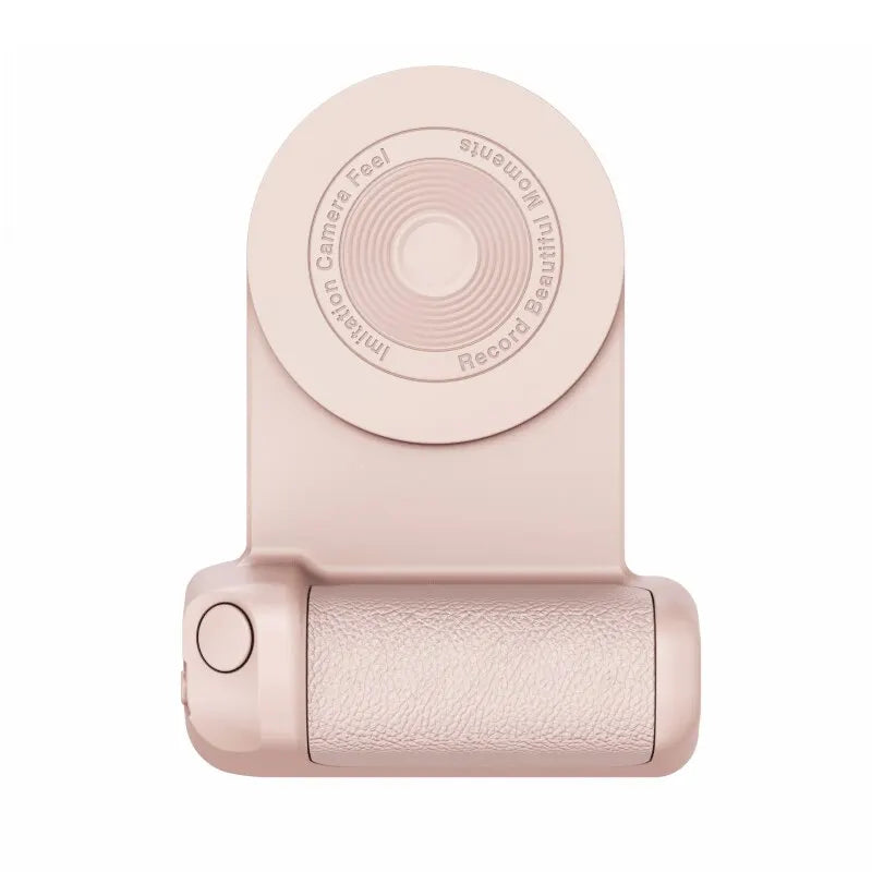 Magnetic Wireless Charger Stand Camera Handle Photo Bracket Bluetooth Mobile Phone Anti-shake Selfie Device Fast Charging Holder Pink