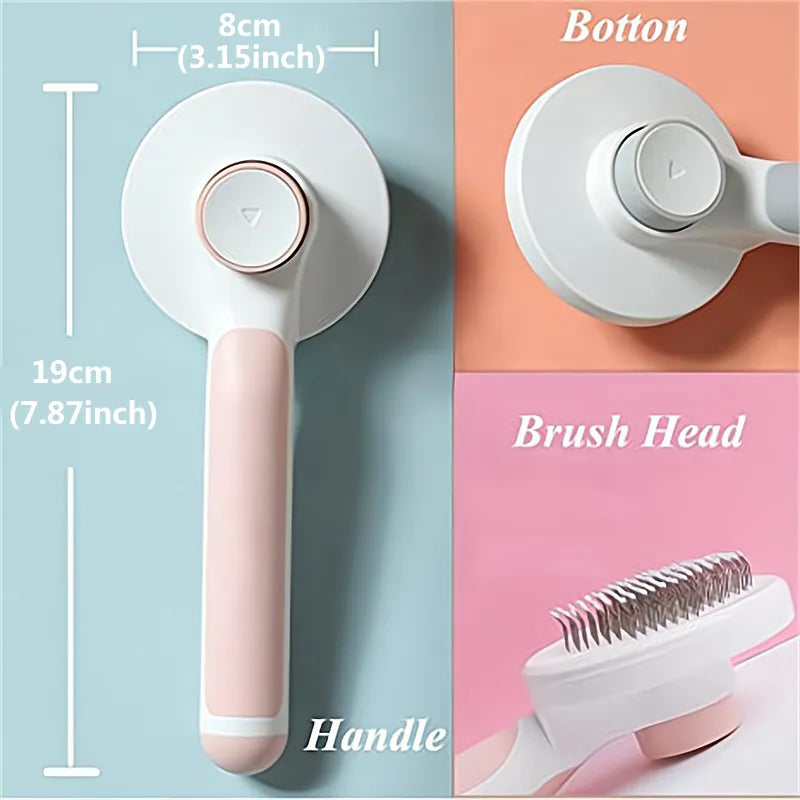 Pet Cat Brush Dog Comb Hair Removes Pet Hair Comb Self Cleaning Slicker Brush For Cats Dogs Removes Tangled Hair Beauty Products