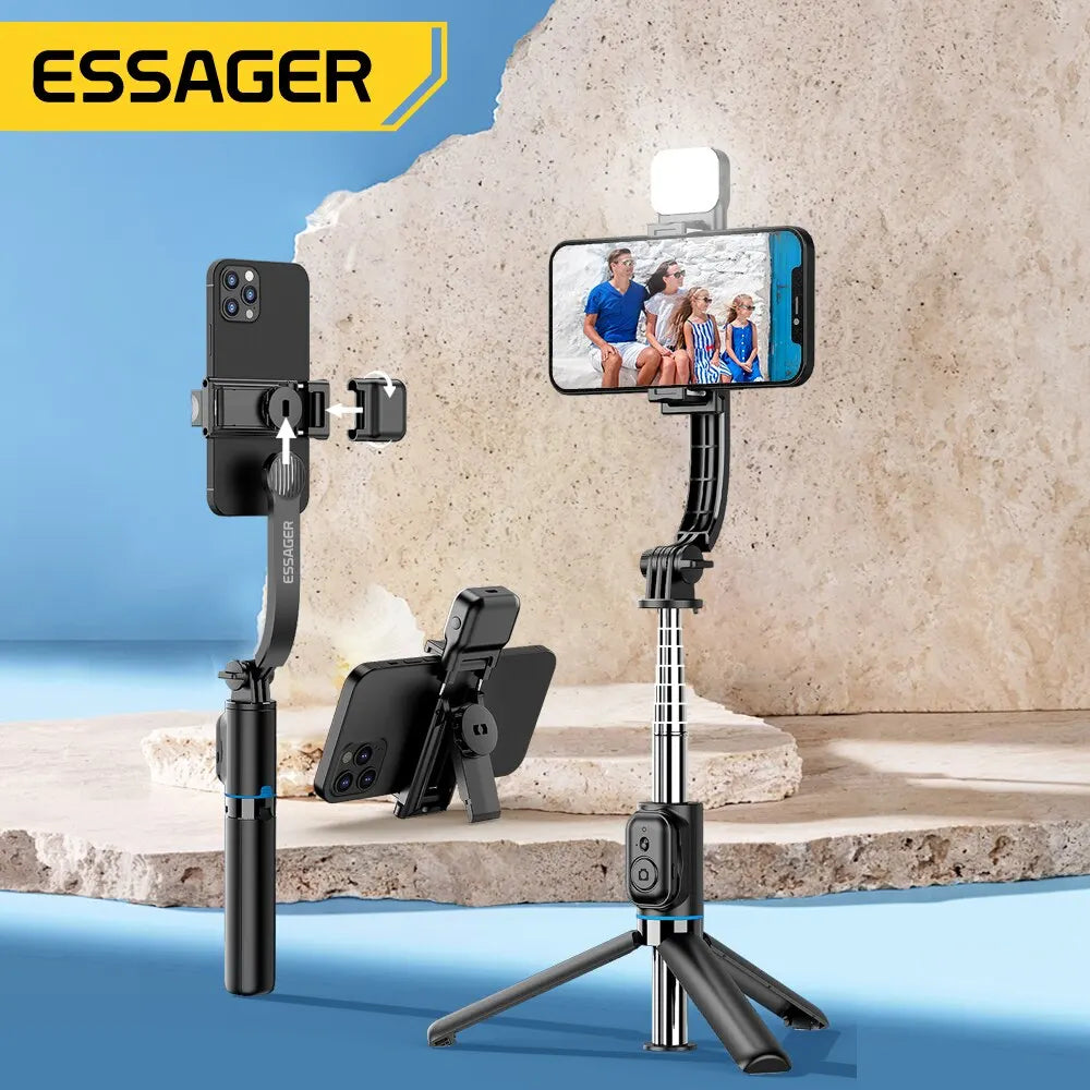 Essager Selfie StickDegree Photo Holder Lengthened Tripod Live Broadcast Support All Mobile Phones Bluetooth Remote Control TikT