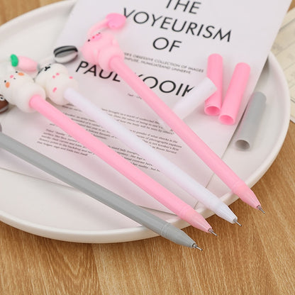 Novelty Rabbit Cat Hamster Pig Animal Gel Pen 0.5mm Ink Cute Kawaii Cartoon Pens for Writing Exam Signing School Supplies Gift