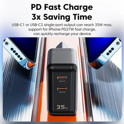 Toocki 35W USB Charger For iPhone Xiaomi 13 Oneplus QC 3.0 PD 3.0 Type C GaN Charger Fast Charging Chargers For iPad Air Laptop