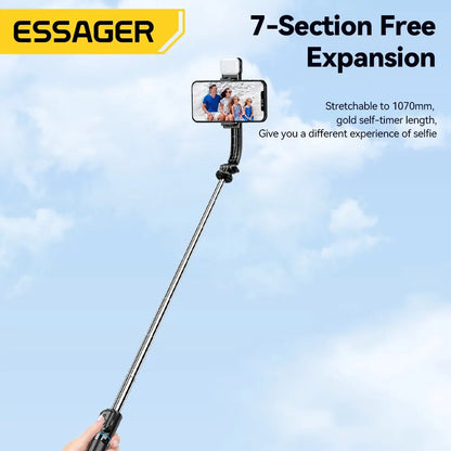 Essager Selfie StickDegree Photo Holder Lengthened Tripod Live Broadcast Support All Mobile Phones Bluetooth Remote Control TikT